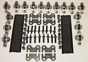OLDSMOBILE CAST IRON HEADS STAINLESS PRO MAGNUM ROLLER ROCKER KIT 307/330/350/40 - Picture 1 of 1