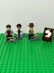 LEGO Jurassic World Vet Zach Dr Henry Wu Minifigures Dinosaur Blaster Crate Eggs - Picture 1 of 1