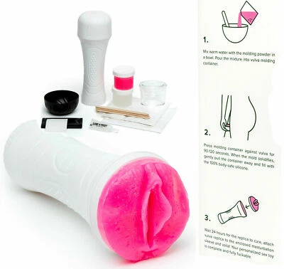 CLONE A PUSSY PLUS SLEEVE KIT SILICONE CASTING MALE MASTURBATOR HOT PINK  - Image 1 of 4