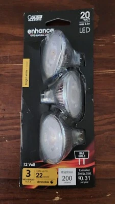 Feit Electric MR16 LED Light Bulb Soft White 2.6W 12V BPBAB/930CA/3 **3 PACK** - Image 1 of 2