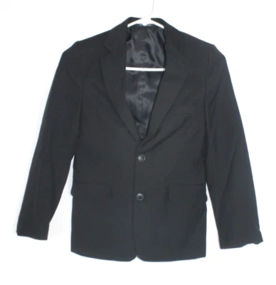CHAPS Boys Black Formal Suit Blazer Size 10 Regular Collared Single Breasted - Image 1 of 4