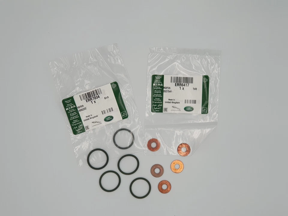 GENUINE TD5 LAND ROVER INJECTOR SEALS DEFENDER DISCOVERY WASHERS O RINGS - Image 1 of 1
