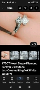 Love Is Forever Sterling Silver 1.75 Ct. T.W. Diamond Double Heart Ring - Picture 1 of 2