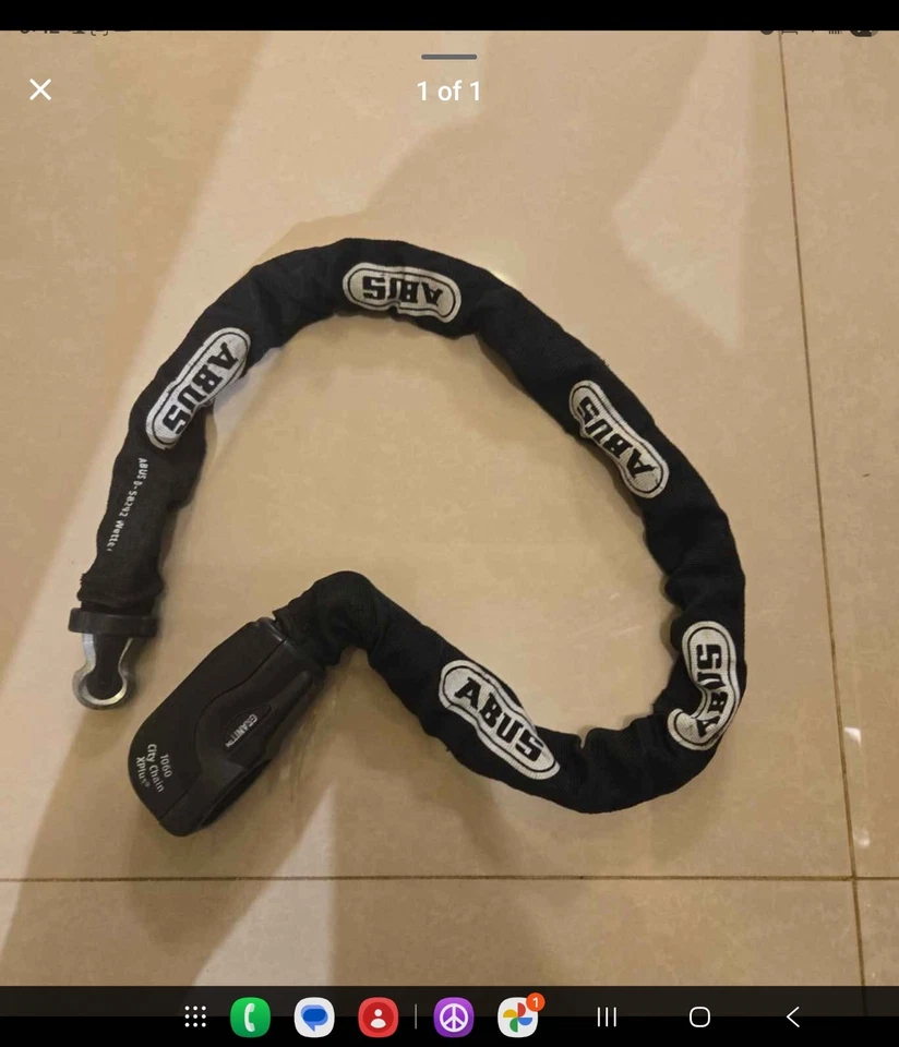 Cerradura de cadena Abus 1060 City Chain granito como nueva Foto 1 de 1