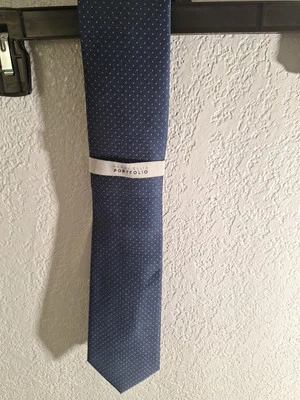Corbata Perry Ellis Portfolio azul marino talla única nueva con etiquetas  Foto 1 de 4