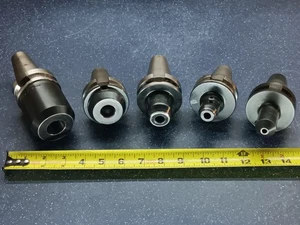 5pcs Lot of BT40 1/4" to 1" I.D. Solid End Mill Tool Holders .25 .375 .5 .75 1.0 - Picture 1 of 12