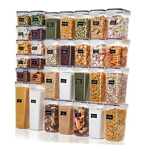 32 Stück Luftdichte Lebensmittel Aufbewahrung Behälter Set, BPA Frei Kunststoff Küche und - Bild 1 von 7