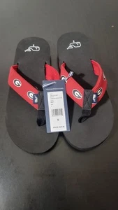 Vineyard Vines NCAA Georgia Bulldogs Flip Flops Unisex Size 9 - Picture 1 of 4