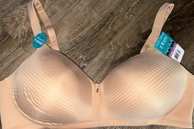 Vanity Fair ~ Womens Bra Radiant Convertable Straps Wireless Padded Beige ~ 40DD - Image 1 of 4