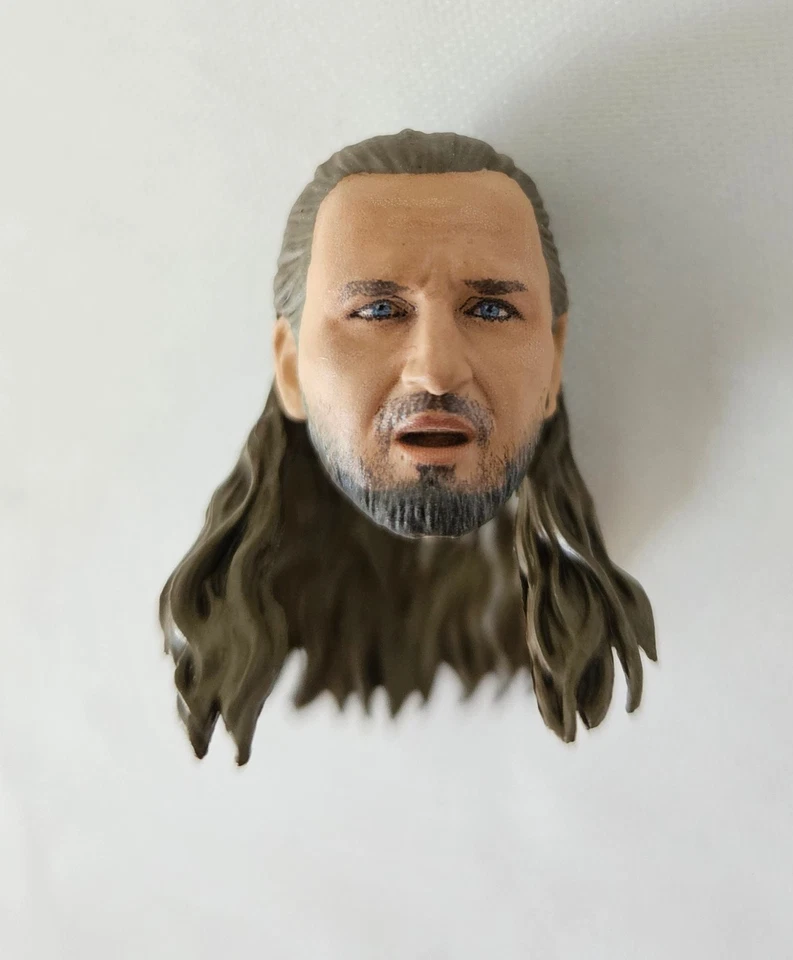 S.H. Figuarts Qui-Gon Jinn (Star Wars: La amenaza fantasma) cabeza antigua escultura 1:12 Foto 1 de 3