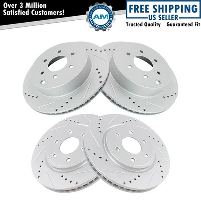 Front and Rear Brake Rotors Set For 2005-2012 Nissan Pathfinder - Изображение 1 из 4