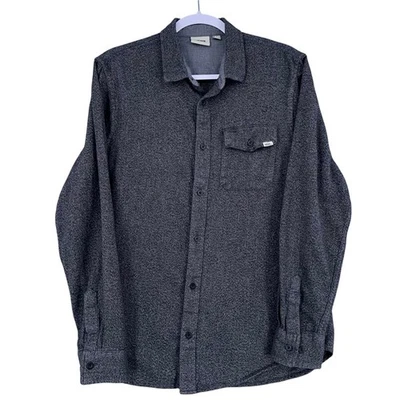 Vans Mens Heathered Gray Long Sleeve Button Up Shirt Casual Small S - Image 1 of 4