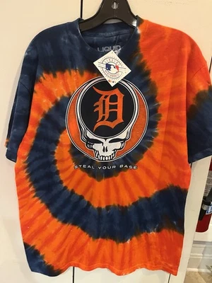 Men’s Size Large Detroit Tigers T-Shirt, Liquid Blue New - Image 1 of 3