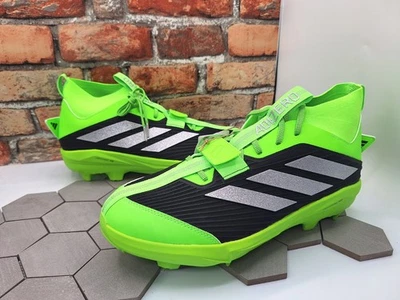 Chuteiras de beisebol Adidas masculinas 14 Adizero Edge+ TPU verde solar IH6139 preto slime - Imagem 1 de 4