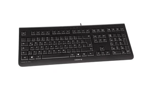 CHERRY KC 1000 JK-0800GB-2 USB Wire Keyboard, QWERTZ JK-0800DE-2 Black - Picture 1 of 5