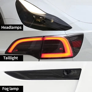 For Tesla Model 3 Y S X Headlight Taillight Foglight Protective Film Headlight - Picture 1 of 36