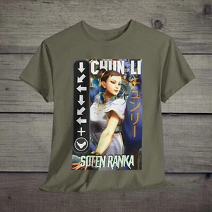 Street Fighter 6 Chun-Li Gaming Tee, Video Game Unisex T-Shirt, Gamer Gift,Retro - Picture 1 of 61