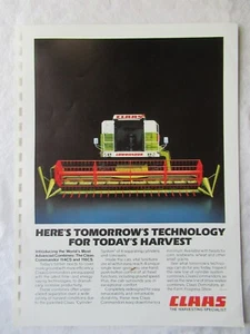Claas Commandor 114CS 116CS Combine Harvester Specification Sheet Brochure - Picture 1 of 2