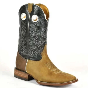 Bonanza Tobacco Leather Square Toe Rodeo Boot BA4004T - Picture 1 of 3