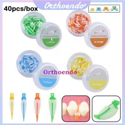 40x Cuñas Dentales de Estratos Suaves Sello Cervical Diastema Compuesto Cuña Matriz ES/S Foto 1 de 4