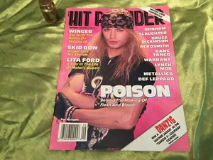 HIT PARADER #312 [Sep 1990] Metallica, Iron Maiden, Danzig, Motley Crue Poster - Picture 1 of 4