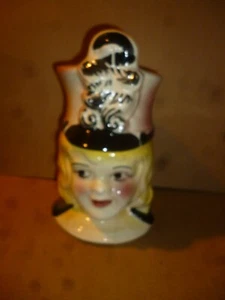 Vintage American Bisque Majorette blond Mädchen Frau Band Cheerleader Keksdose - Bild 1 von 7