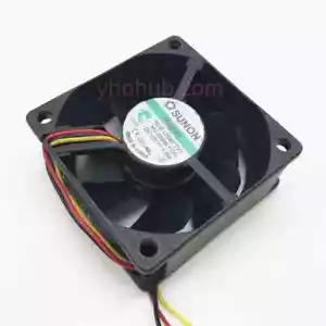 Ventilateur refroidissement serveur SUNON KDE1206PTV1 MS.B2200.F.GN DC 12V 1,8W 3 fils 60X60X25mm - Photo 1/4