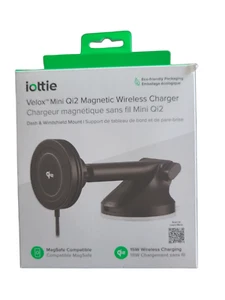 iOttie Velox Mini Qi2 Wireless Dash & Windshield Car Phone Mount - Black - Picture 1 of 2