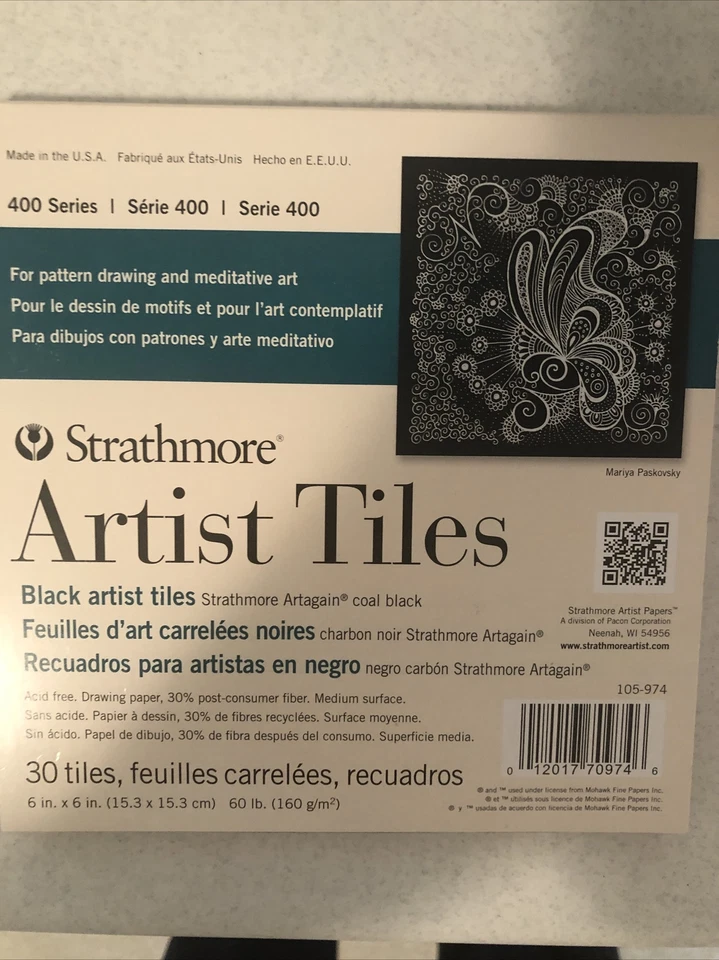 Strathmore Artist Tiles 6"X6" 30/Pkg-Black, 62105974 New! - Image 1 of 1