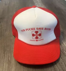Vintage General Electric Mütze Kappe Snapback Seil Trucker Schaumstoff Netz - Bild 1 von 7