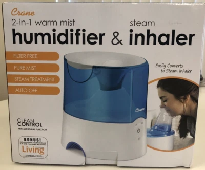 Crane 2-in-1 Warm Mist Humidifier and Steam Inhaler - Brand New! - Image 1 of 4