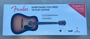 Fender FA-125 Dreadnought Acoustic Guitar Sunburst NIB With Picks, Tuner, Stand - Picture 1 of 4
