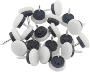 50 Pezzi Cuscinetti per Mobili Rotondi in Nylon ResistenteChiodi su Cursori per Mobili Legno Duro... - Foto 1 di 3