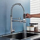 Kitchen Faucet Swivel Single Handle Sink Pull Down Sprayer Mixer Tap Chrome