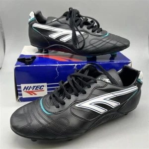Hi-Tec Apache Pro Black and White Soft Ground Studded Football Boots - Size 10UK - Picture 1 of 11