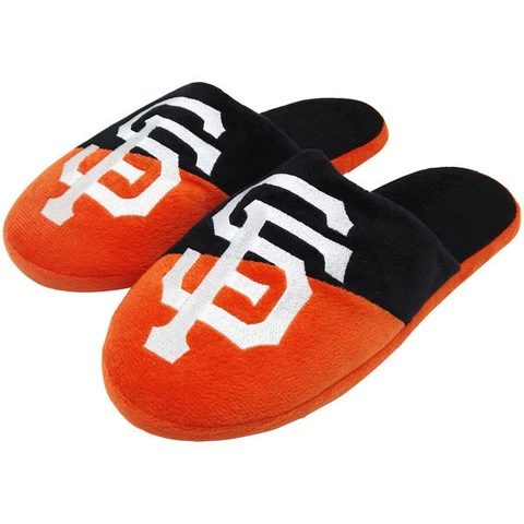 San Francisco Giants Colorblock Slide Slippers House Shoes with Logo Cover