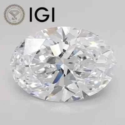 Lab Grown 6.72 Ct OVAL Cut G Color SI1 Clarity IGI Certified CVD Diamond - Image 1 of 4