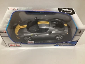 1/18 Maisto Silver & Yellow Ferrari 296 GT8 Assetto Fiorano - Picture 1 of 2