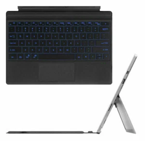 Wireless Keyboard Backlit Type Cover Trackpad for Microsoft Surface Pro 7/6/5/4 - Picture 1 of 7