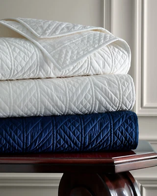 Ralph Lauren $570 Oakfield Coverlet Quilted Bedspread King White - Image 1 of 3