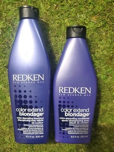 Redken Color Extend Blondage Shampoo 10.1oz & Conditioner 8.5oz SOME SCRATCH - Picture 1 of 2