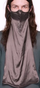 WOW! New Tags Rick Owens eggplant long face mask $195 - Picture 1 of 1