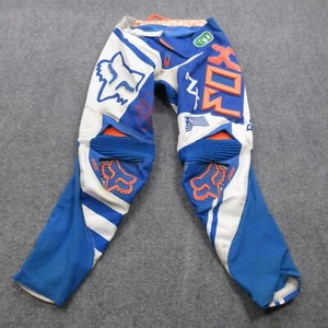 Fox Racing Pants Youth 24x27 Blue White Adjustable Dirt Bike Motocross 360 Moto - Picture 1 of 24