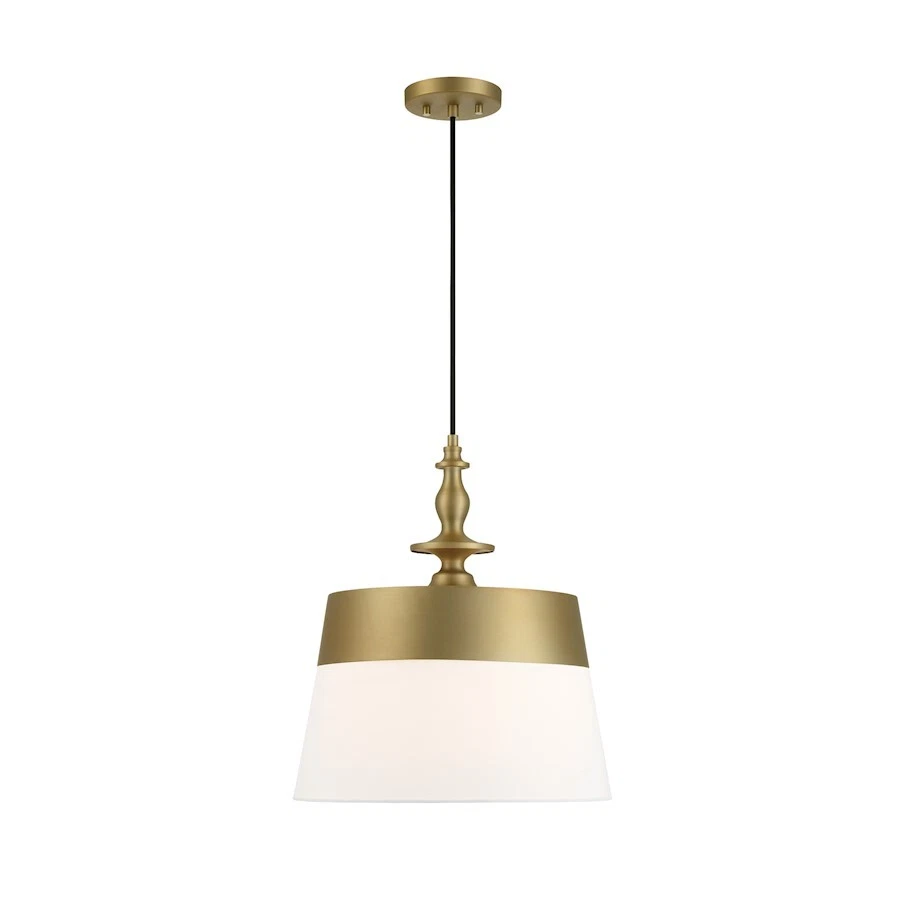 Designers Fountain Ava 15.75" 1 Light Pendant, Gold/White Fabric - D281M-16P-BG - Image 1 of 1