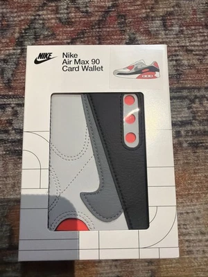 NUEVO CON ETIQUETAS Nike Air Max 90 Tarjeta Billetera INFRARROJO Gris/Negro Hombres A25 Foto 1 de 2