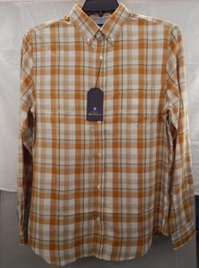 Camisa a Cuadros Ben Sherman Manga Larga Caramelo Amarillo Para Hombre’s Lg Abotonada Nueva Con Etiquetas - Imagen 1 de 24