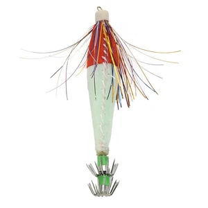 Tout Neuf P��che Leurre Calmar Crochet Jigs en Bois Crevette 11cm 6g Ext��rieur - Photo 1/16