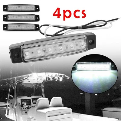 Quality Led Strip Light 3.8 X 0.8 X 0.4 Inch Utility Waterproof 4 Pcs Cool - Image 1 of 4