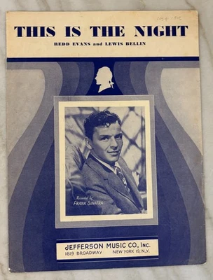 1946, This Is The Night, Frank Sinatra, vintage, partituras Foto 1 de 4
