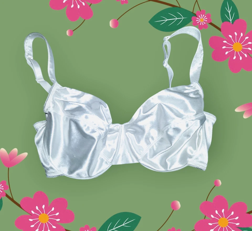 Sujetador VICTORIA'S SECRET blanco segunda piel satinado correas cómodas para mujer 34D  Foto 1 de 4